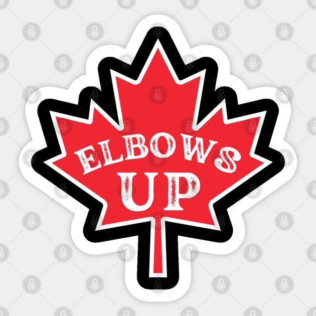 Elbows-Up Sticker by Creatifly Graphic Tees